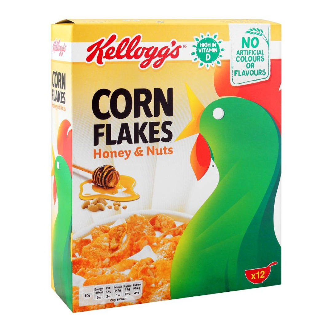 KELLOGGS CORNFLAKES HONEY & NUTS 375G